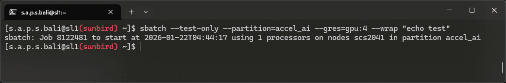 sbatch test output 1